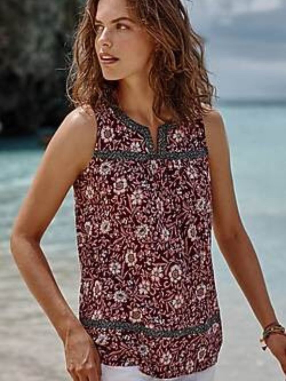 J. Jill Sleeveless A-Line Top